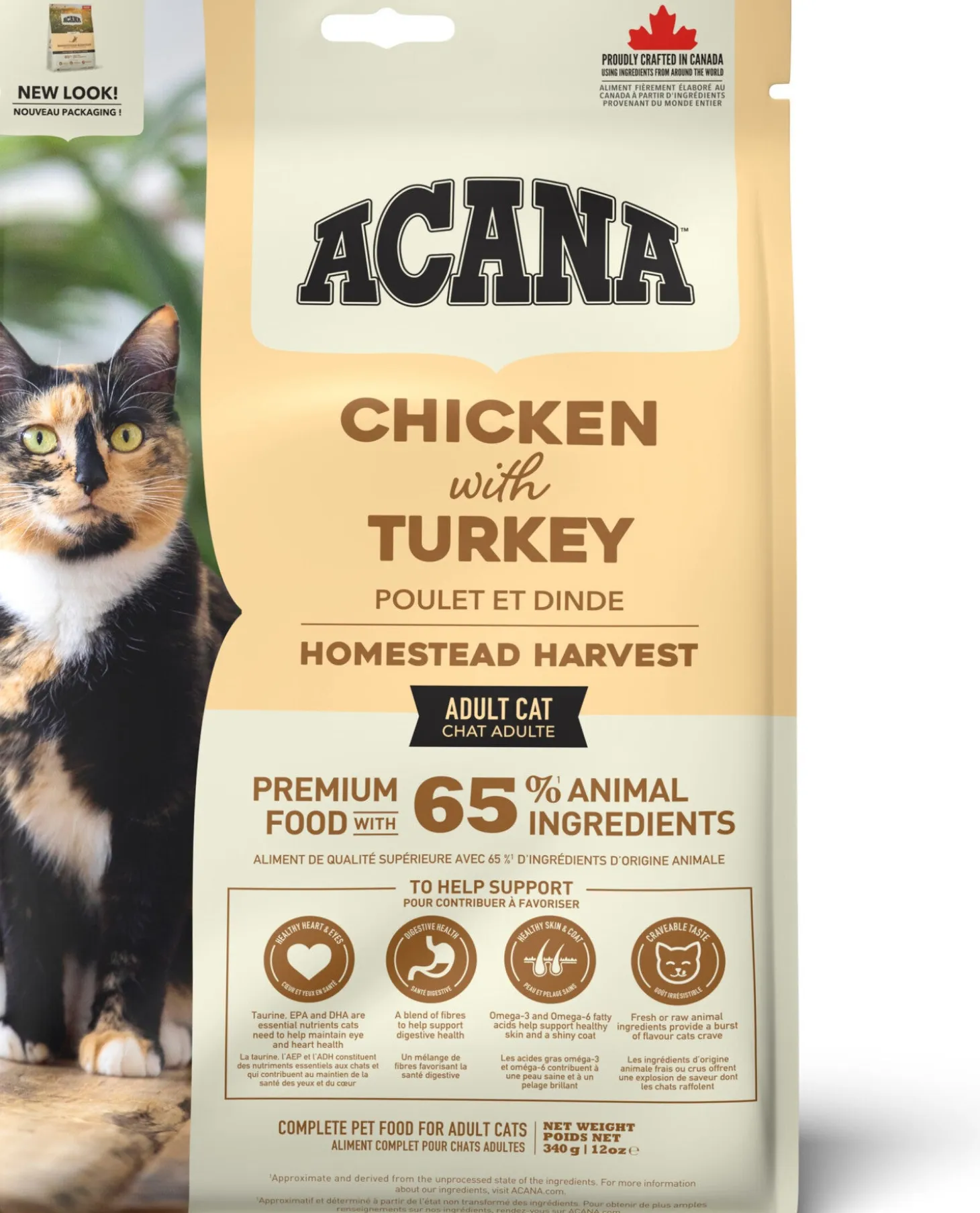 Acana kattenbrokken Homestead Harvest adult kip / gevogelte 340 g