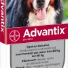 Advantix Spot-on 600 anti vlooien- en tekenmiddel 4 pipetten 40 - 60 kg