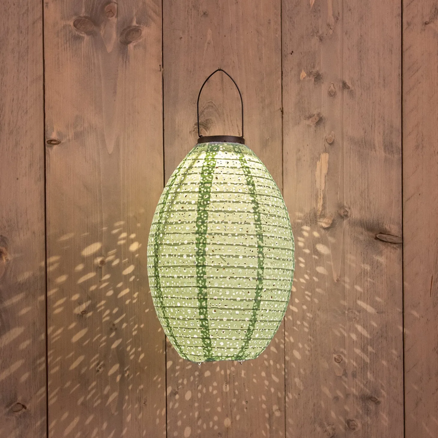 Anna's Collection lampion groen D 22 H 32 cm