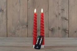 Anna's Collection LED dinerkaars Larni roze D 2,1 H 25 cm 2 stuks