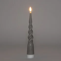 Anna's Collection LED dinerkaars Swirl taupe D 2 H 29 cm