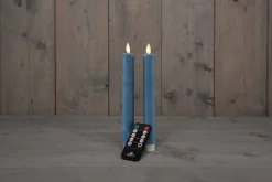 Anna's Collection LED dinerkaars blauw D 2 H 23 cm 2 stuks
