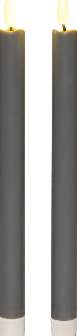 Anna's Collection LED dinerkaars Larni taupe D 2,1 H 25 cm 2 stuks