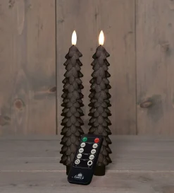 Anna's Collection LED dinerkaars Rambu kerstboom goud D 2,2 H 23 cm