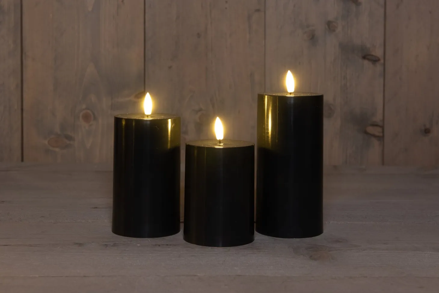 Anna's Collection LED stompkaars Rustiek roze D 7,5 H 10 cm