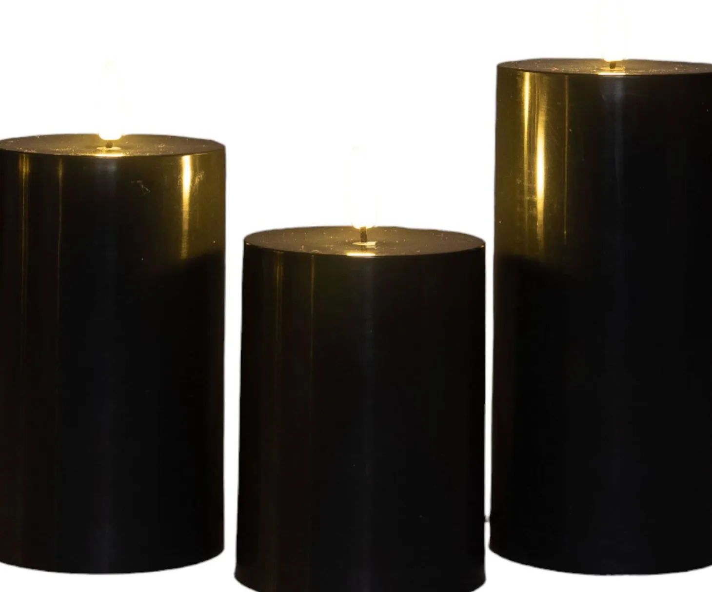 Anna's Collection LED stompkaars zwart 3 stuks