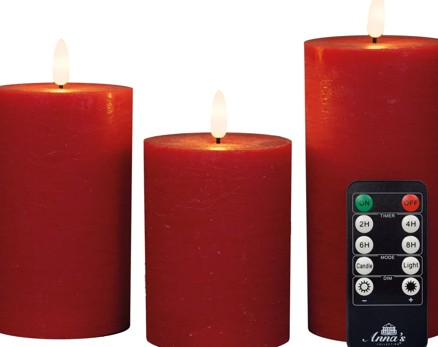 Anna's Collection LED stompkaars met timer groen D 7,5 H 12,5 cm