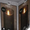 Anna's Collection LED stompkaars met timer Rustiek wit D 7,5 H 10 cm
