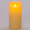 Anna's Collection LED stompkaars Rustiek crème met timer D 10 H 20 cm