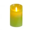 Anna's Collection LED stompkaars Rustiek groen D 7,5 H 12,5 cm