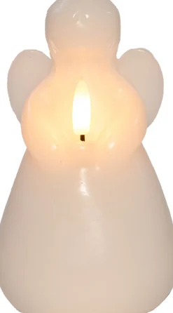 Anna's Collection LED stompkaars Ange engel wit D 8 H 14,5 cm