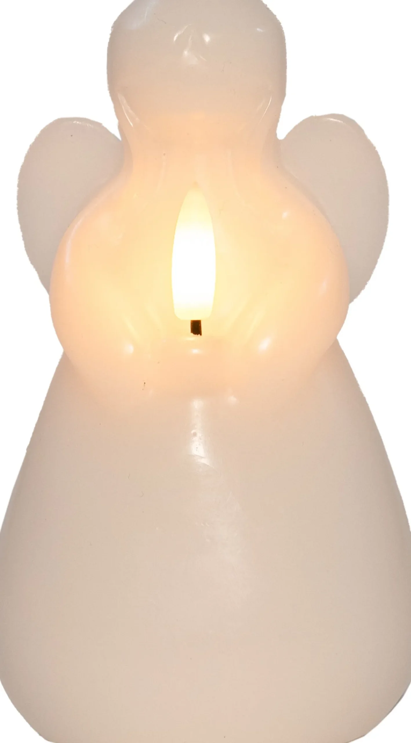 Anna's Collection LED stompkaars Ange engel wit D 8 H 14,5 cm