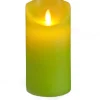 Anna's Collection LED stompkaars Rustiek groen D 7,5 H 15 cm