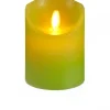 Anna's Collection LED stompkaars Rustiek groen D 7,5 H 10 cm
