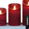 Anna's Collection LED stompkaars met timer grijs D 7,5 H 12,5 cm