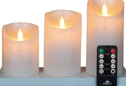 Anna's Collection LED stompkaars Tambu kerstboom zwart D 9,5 H 15 cm