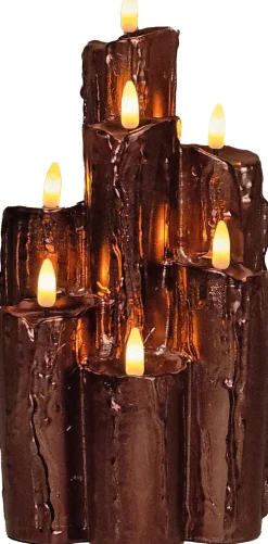Anna's Collection LED stompkaars brons 15 x 15 x 25 cm