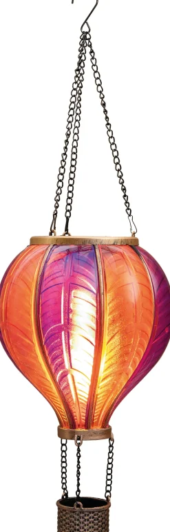 Anna's Collection solar hanglamp Luchtballon roze D 20 H 62 cm
