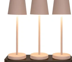 Anna's Collection tafellamp beige D 9 H 27 cm 3 stuks