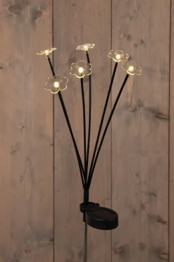 Anna's Collection tuinsteker bloemen transparant D 4 H 70 cm