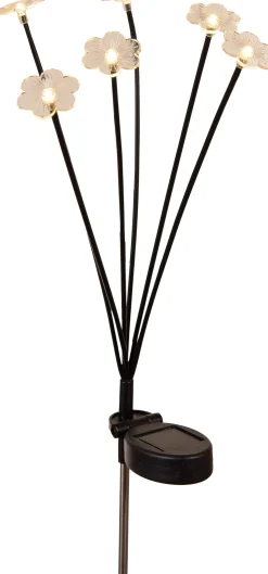 Anna's Collection tuinsteker bloemen transparant D 4 H 70 cm