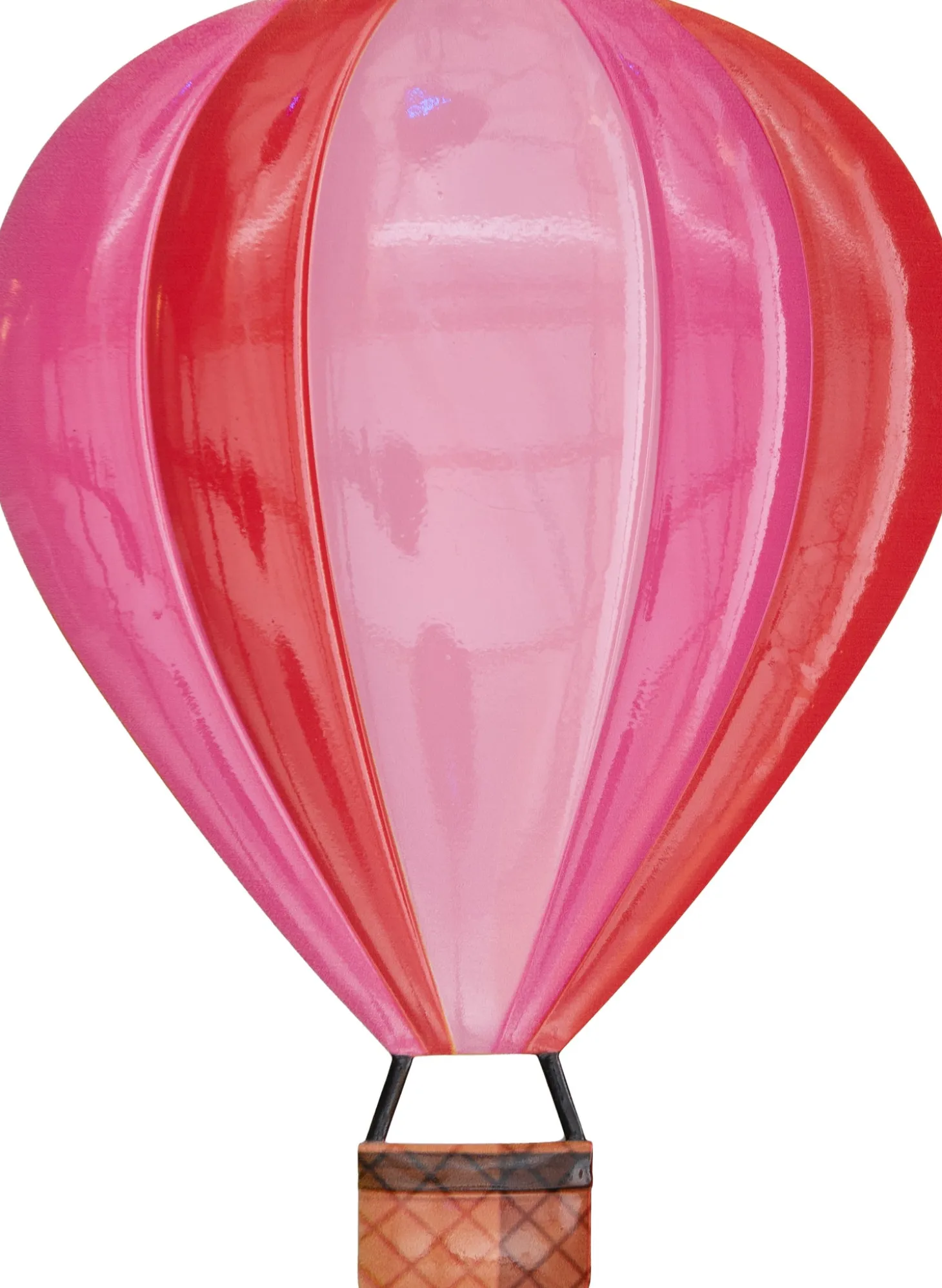 Anna's Collection tuin wanddecoratie luchtballon roze 28 x 0,5 x 38 cm