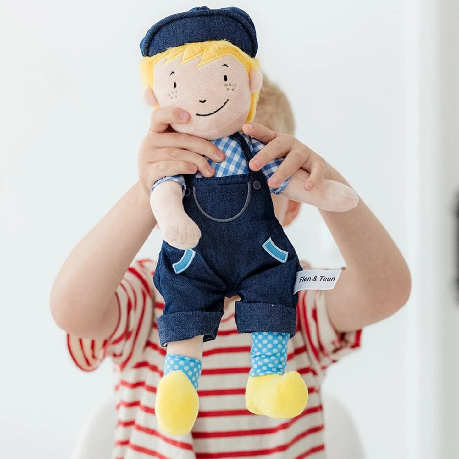 Bambolino Toys knuffel Fien & Teun sebastiaan roze 17 x 10 x 26 cm