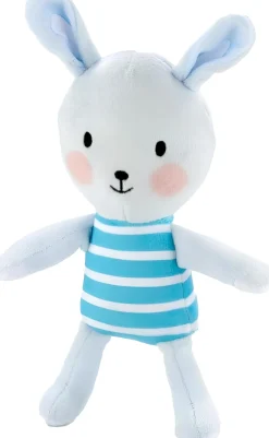 Bambolino Toys knuffel Fien & Teun stip de pony wit / bruin 20 x 10 x 26 cm