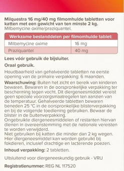 Beaphar Milquestra ontwormingsmiddel tabletten hond klein/pup 2 stuks