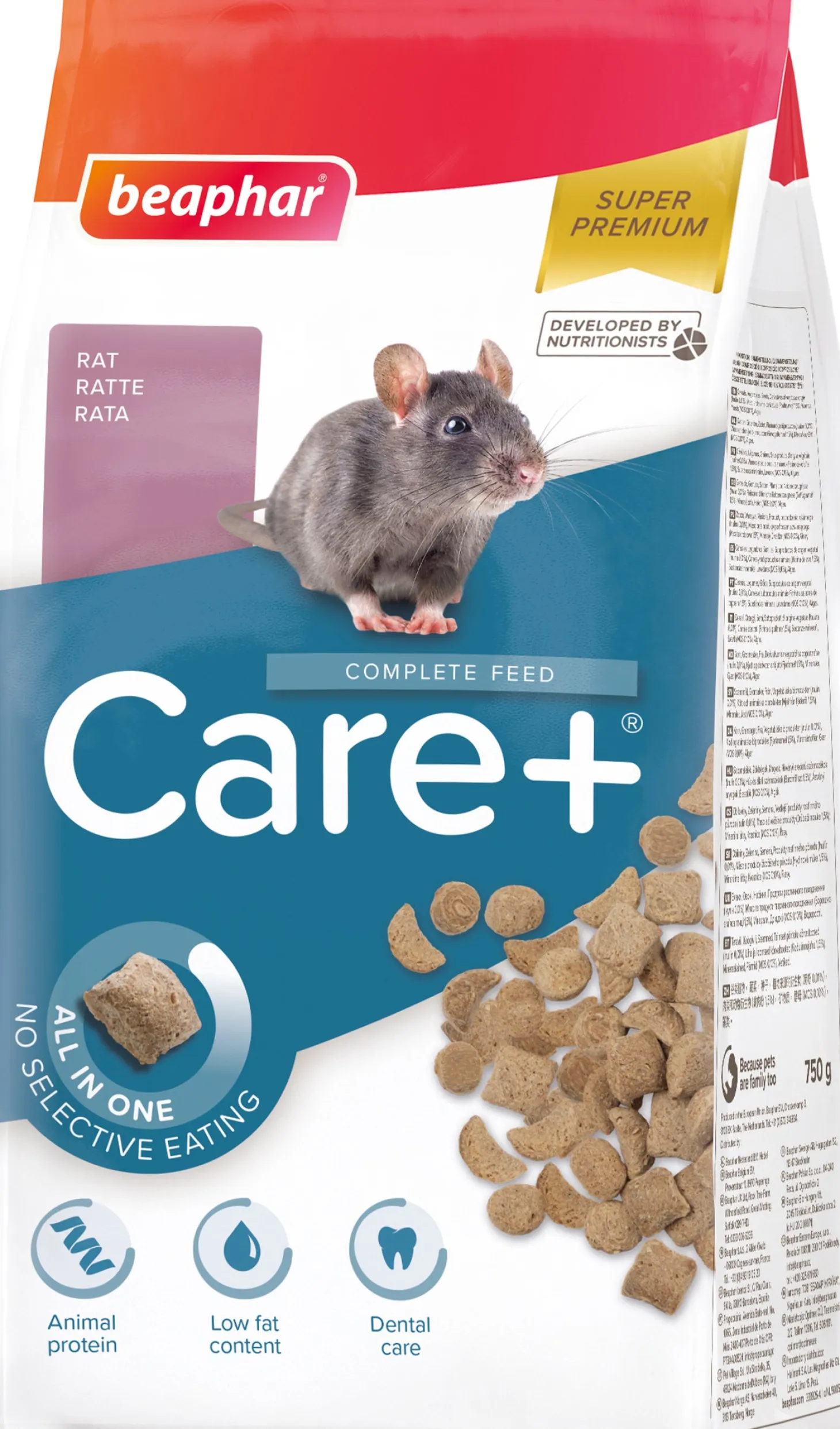 Beaphar rattenvoer Care+ 700 g