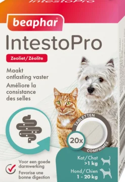 Beaphar tabletten IntestoPro honden en katten tot 20 kg 20 stuks