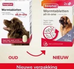 Beaphar wormtablet All-in-One hond 17,5-70 kg 2 stuks