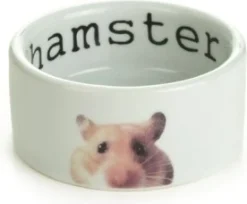 Beeztees eetbak Snapshot hamster 7.5 x 4 cm wit