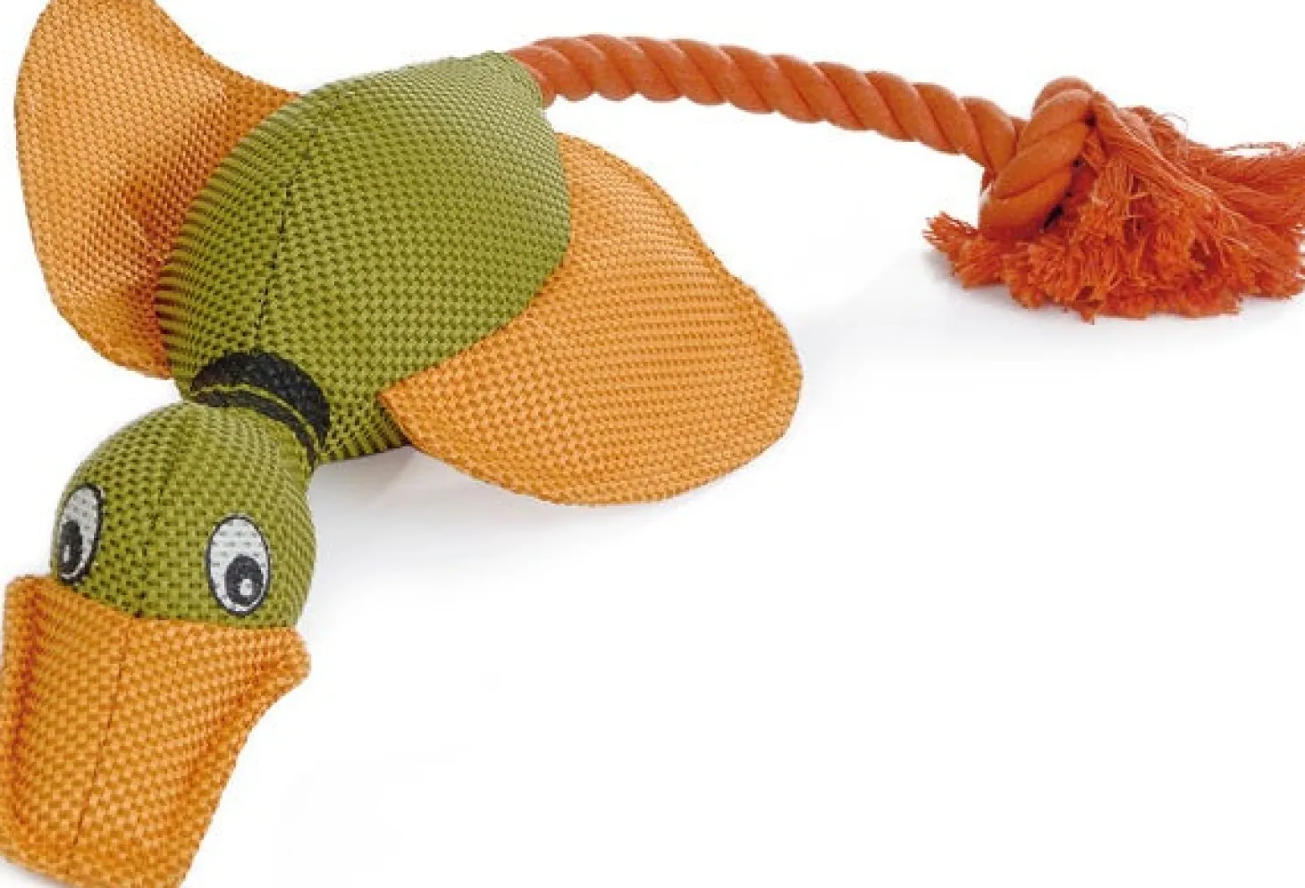 Beeztees hondenspeelgoed eend met koord multi 45 cm