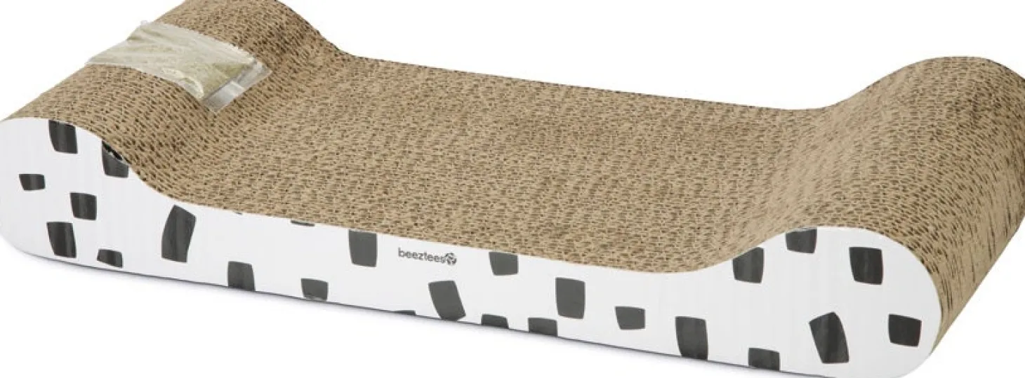 Beeztees krabkarton Sofa bruin 49 x 22 x 7,5 cm