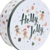 Bewaarblik Holly Jolly wit D 19,2 H 7 cm