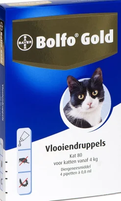 Bolfo vlooiendruppels Gold kat 80 4 pipetten