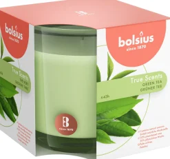 Bolsius geurkaars True Scents Green Tea groen 43 uur D 9,7 H 9,9 cm