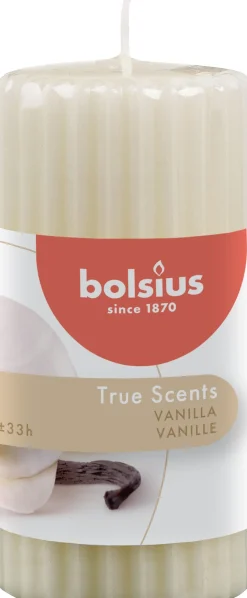 Bolsius geurkaars True Scents Vanille wit 33 uur D 5,8 H 12 cm