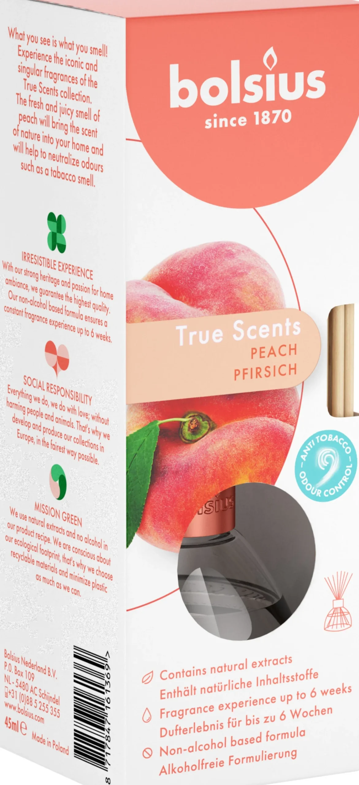 Bolsius geurstokjes True Scents fruitig 45 ml