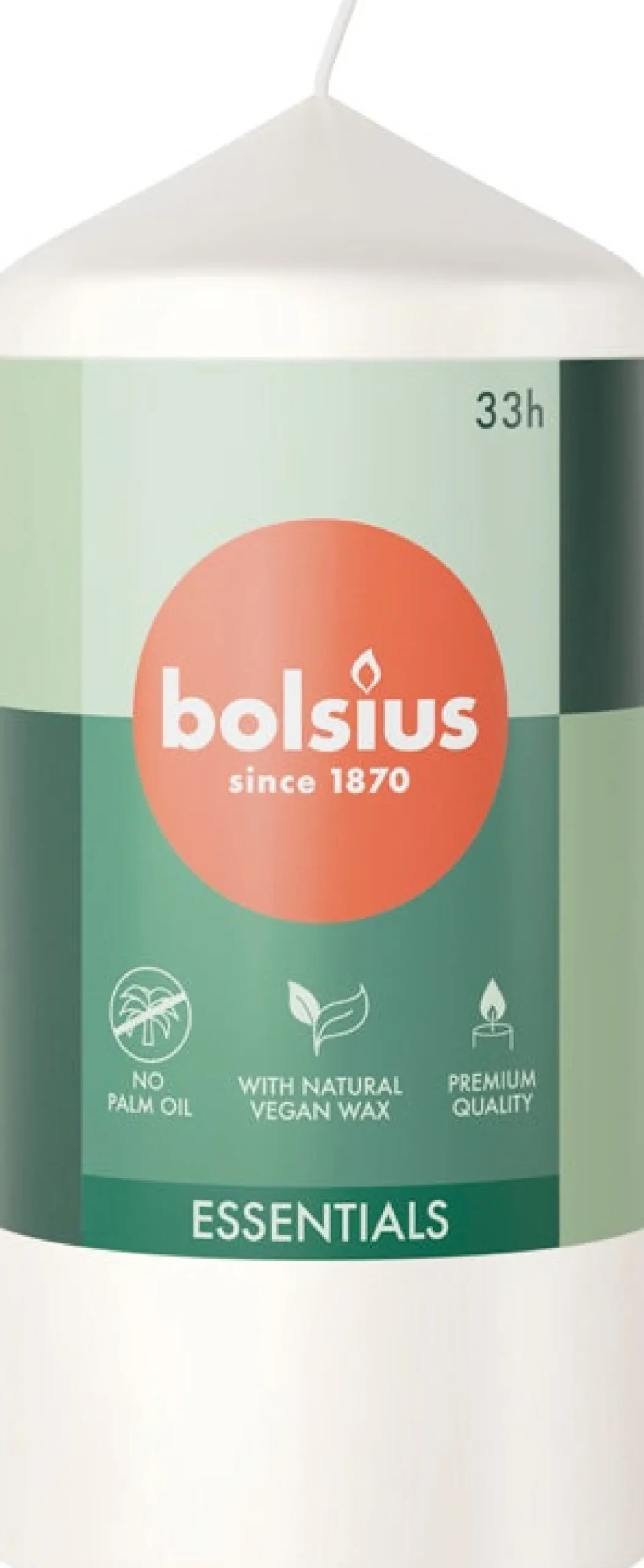 Bolsius stompkaars Essentials wit 33 uur D 5,8 H 12 cm