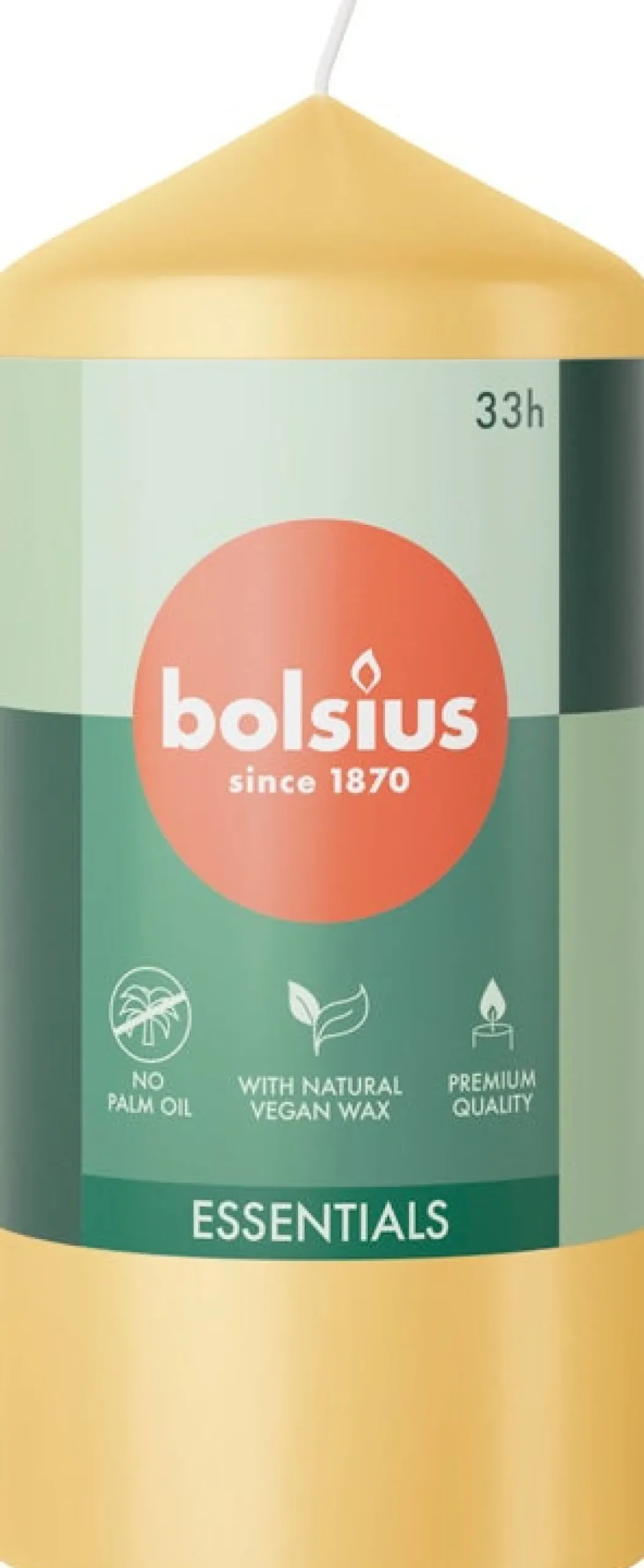 Bolsius stompkaars Essentials beige 33 uur D 5,8 H 12 cm