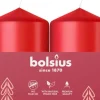 Bolsius stompkaars rood 7 uur D 4 H 6 cm 4 stuks