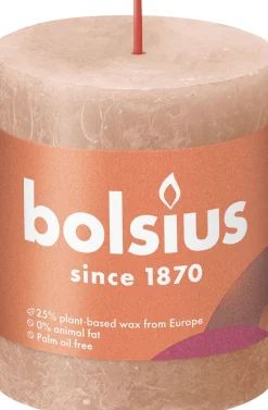 Bolsius stompkaars Rustiek Shine beige 35 uur D 6,8 H 8 cm