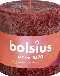 Bolsius stompkaars Rustiek Shine geel 62 uur D 10 H 10 cm