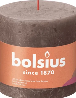 Bolsius stompkaars Rustiek Sunset goud / grijs 60 uur D 6,8 H 13 cm