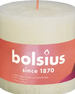 Bolsius stompkaars Rustiek Shine bruin 62 uur D 10 H 10 cm