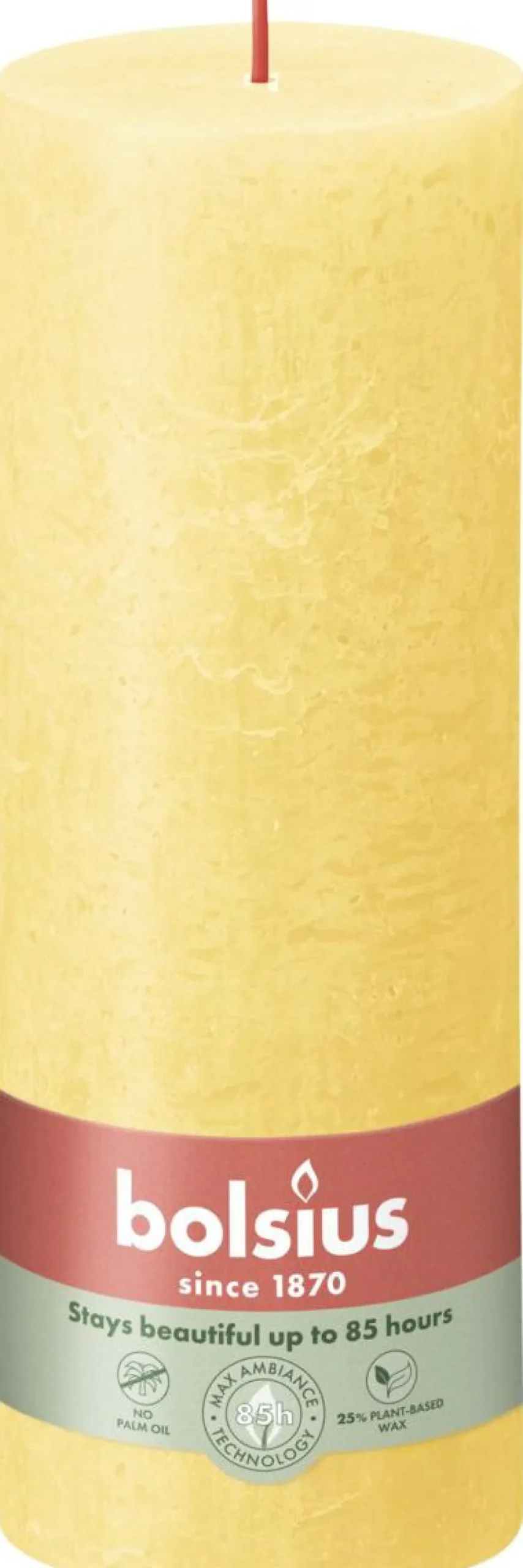 Bolsius stompkaars Rustiek Shine paars 85 uur D 6,8 H 19 cm