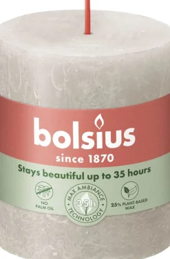 Bolsius stompkaars Rustiek Shine groen 60 uur D 6,8 H 13 cm