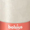 Bolsius stompkaars Rustiek Shimmer wit 60 uur D 6,8 H 13 cm